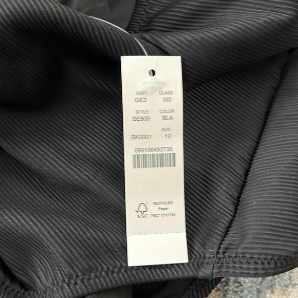 NWT JCrew Ribbed squareneck one-piece bathing suit size 12 - Picture 4 of 5